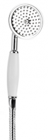 Ручной душ со шлангом 150см, ручка металлическая, белая Cezares DEF-BLC