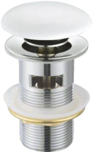 Донный клапан с системой "Клик-клак" с переливом, белая керамическая крышка Cezares CZR-SAT7 CZR-SAT7-Bi