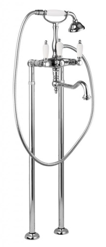 Напольный смеситель для ванны с поворотным изливом и ручным душем Cezares FIRST-VDP2 FIRST-VDP2-01-Bi