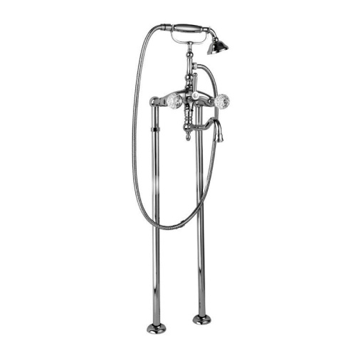 Напольный смеситель для ванны с поворотным изливом и ручным душем, ручки Swarovski Cezares ATLANTIS-VDP2 ATLANTIS-VDP2-01-Sw/M